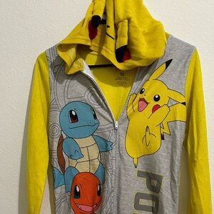 Pokémon Pikachu Hoodie Zipper Pajamas